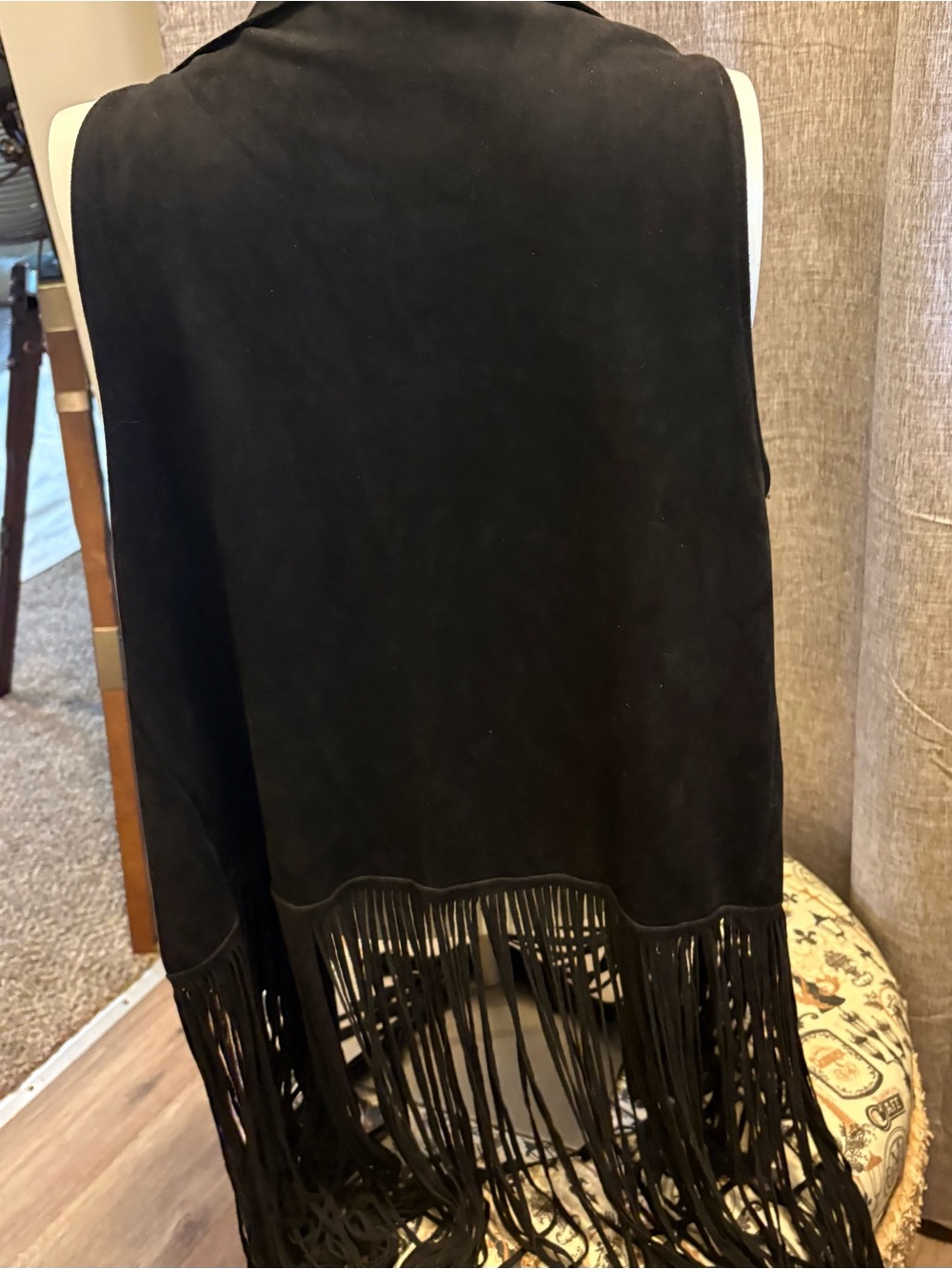 Do everything in love Black Fringe Cape